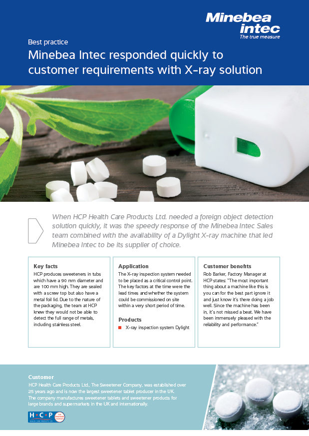 X-ray rješenja u industrijskoj proizvodnji zaslađivača - Sartorius Croatia 