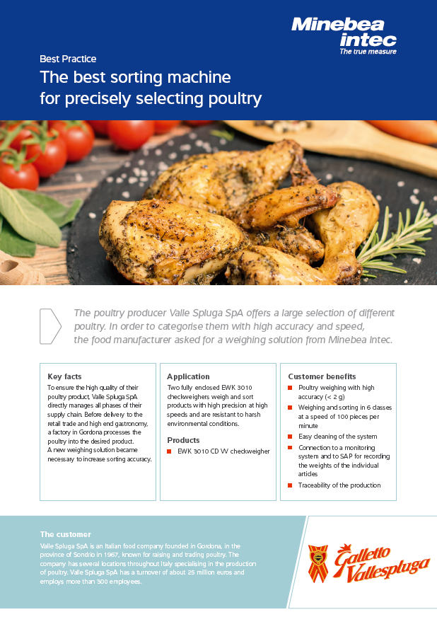 Postrojenje za sortiranje za precizan odabir peradi - Sartorius Croatia 