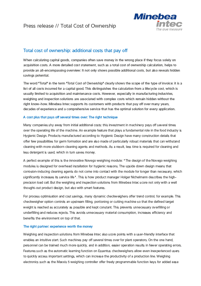 Ukupni troškovi vlasništva: Dodatni troškovi koji se isplate - Sartorius Croatia 