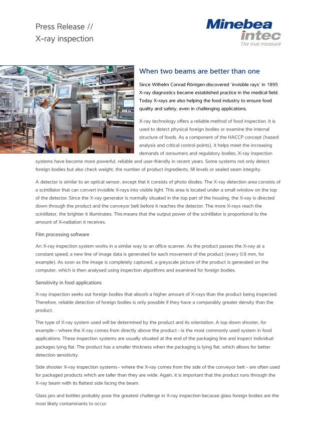 Pregled z rentgenskimi sistemi - Sartorius Croatia 