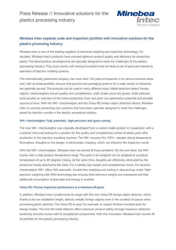 Inovativne rešitve za tehtanje in pregled za predelavo plastike - Sartorius Croatia 